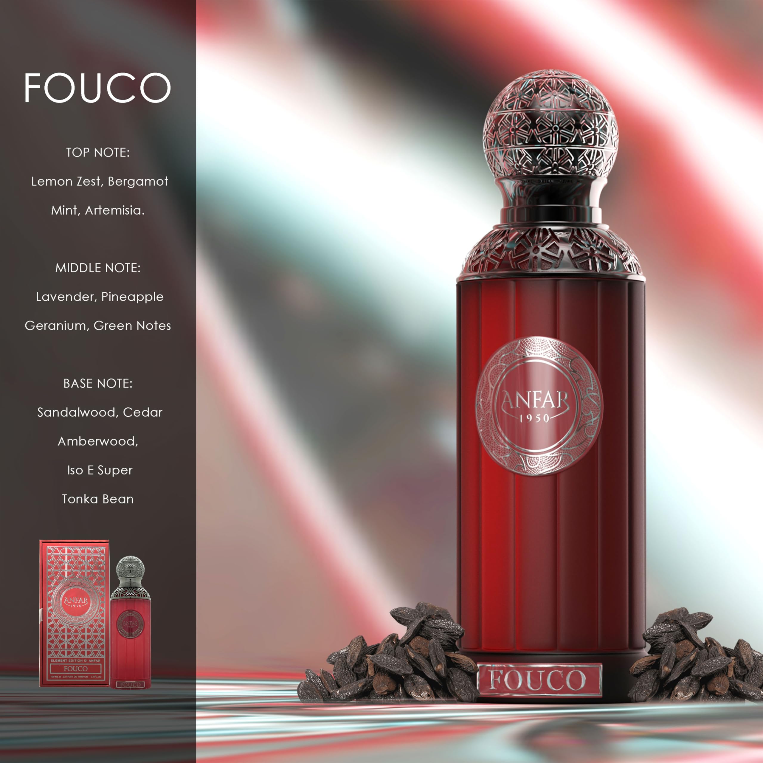 ANFAR FOUCO (M) EXTRAIT DE PARFUM SP 3.4oz (LI FREE)