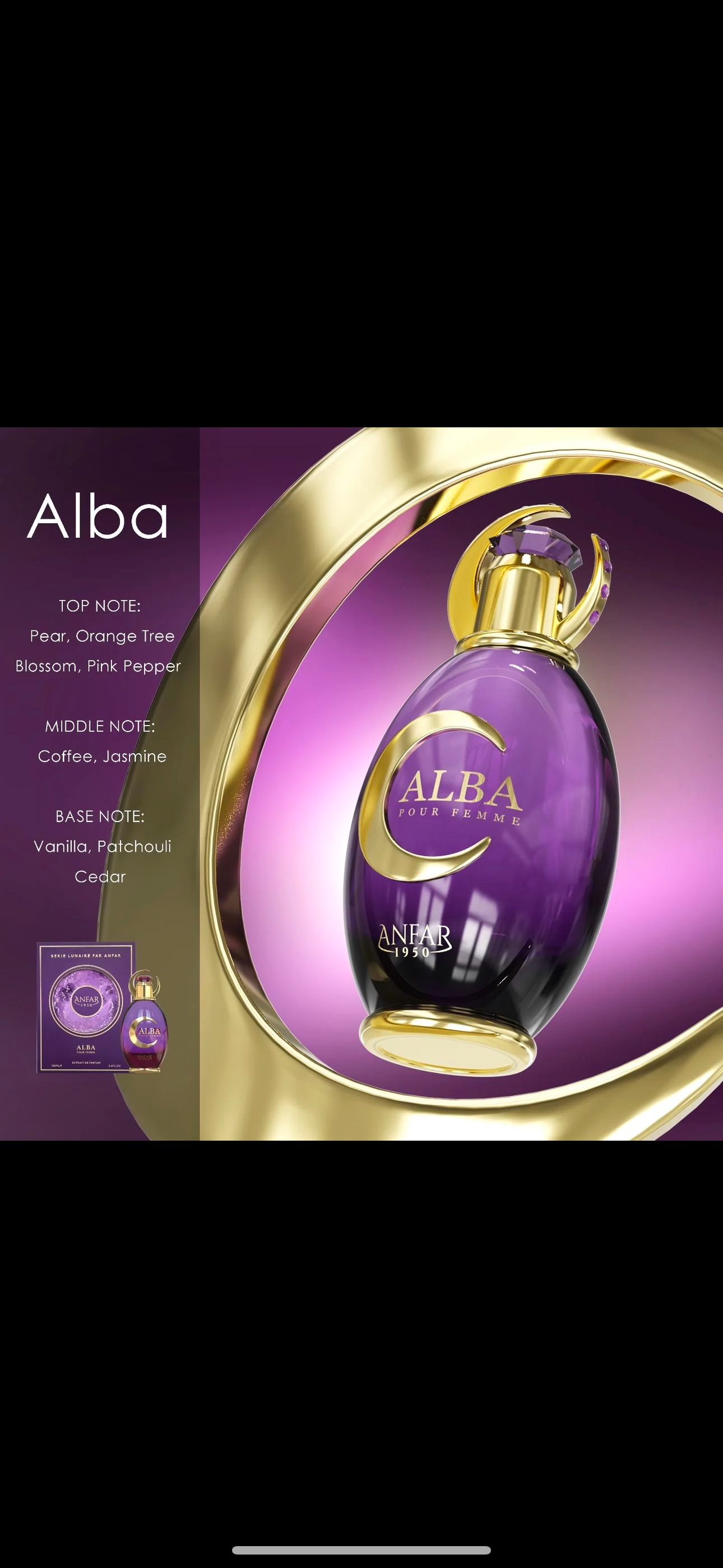 ANFAR ALBA(W)EXTRAIT DE PARFUM SP 3.4oz(LI FREE)